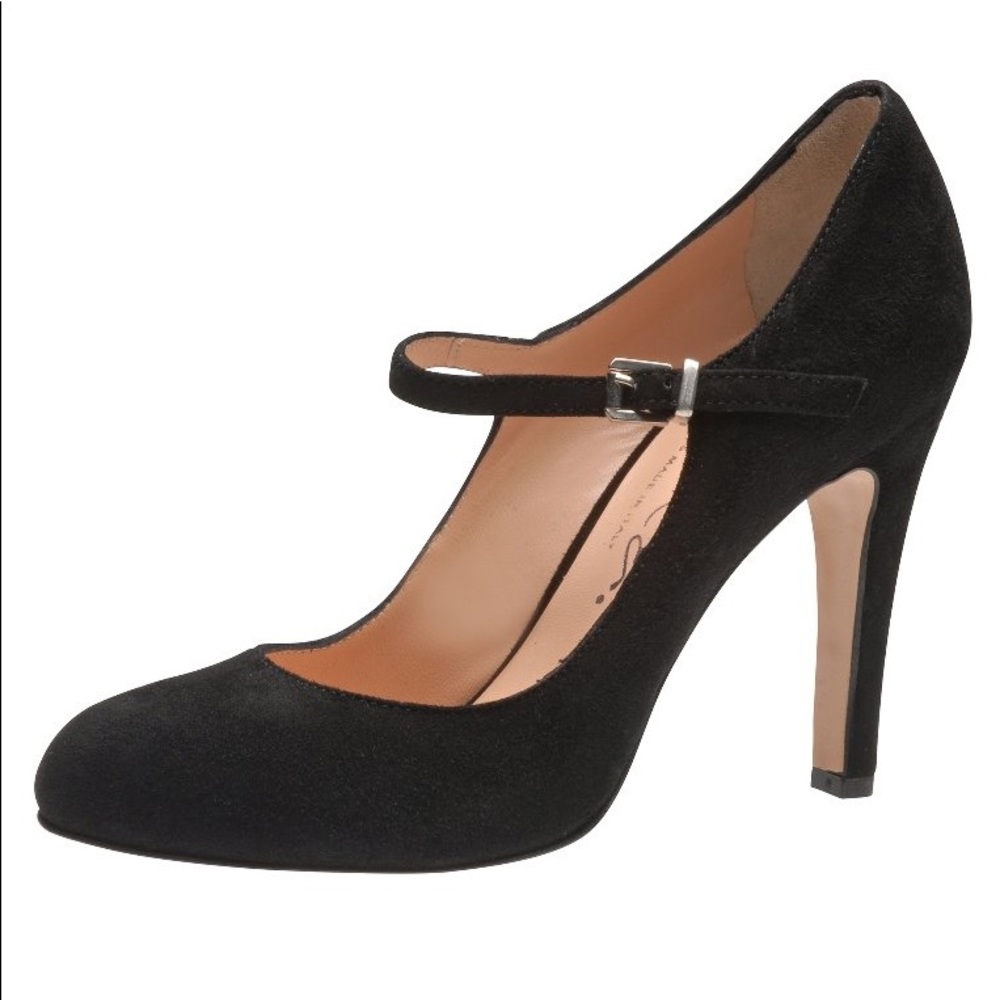 Browns Couture Black Suede Mary Jane Heels Size 37/7